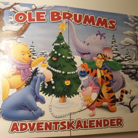 Adventskalender Julekalender Ole Brumm uåpnet