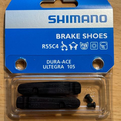 Shimano-R55C4 Bremseklosser 1-par + Swissstop Rx Plus V-Brems Bremseklosser