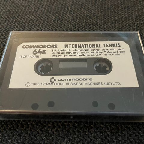 Dataspill: «International Tennis» (Commodore 64)