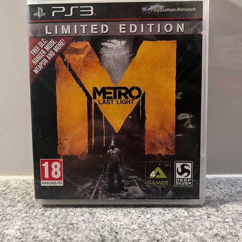 Metro: Last Light, Limited Edition til PS3