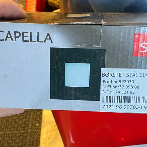 cappela sg trappelys børstet stål 20W/12V 10 stk til salgs