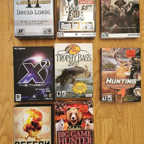 Big Box PC Games for Windows with Original Box & Manuals