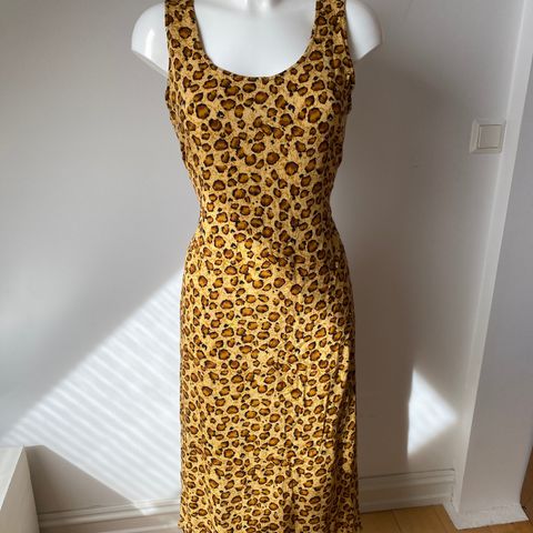 Kjole leopard vintage bomullskjole