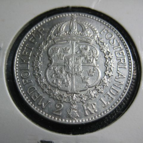 2 Kr Sverige 1930 sølv unc