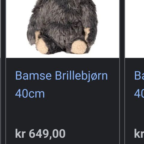 Stor Brillebjørn Bamse