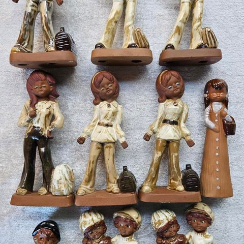 Retro keramikkfigurer fra 70-tallet