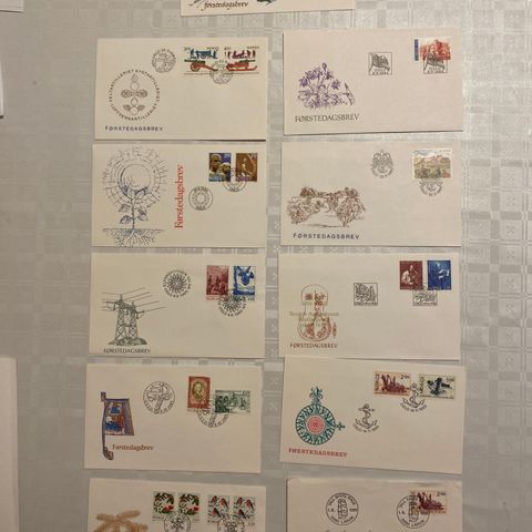 Frimerker NO FDC 1985 Førstedagsbrev 10 stk