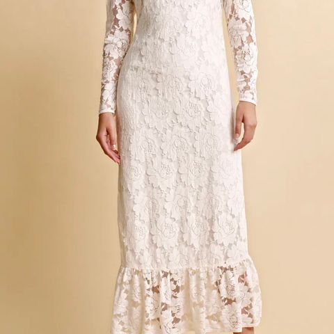 bytimo Lace Midi Dress Off White