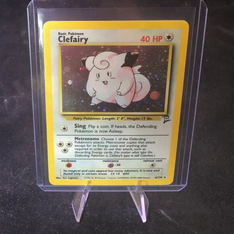 Pokemon Clefairy Holo 6/130 - Base Set 2 Tilstand LP