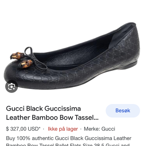 Gucci Guccissima Bamboo ballerinas / Sko str  39.5