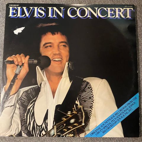 Elvis in convert Lp fra 1977