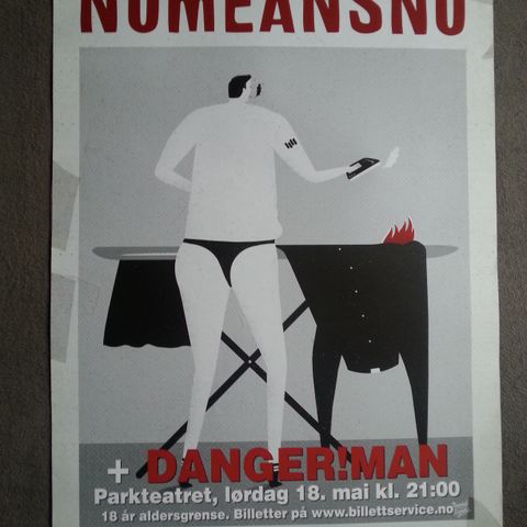 NoMeansNo + Danger!Man, Parkteateret, Oslo, 18.mai 2013 (Konsertplakat)