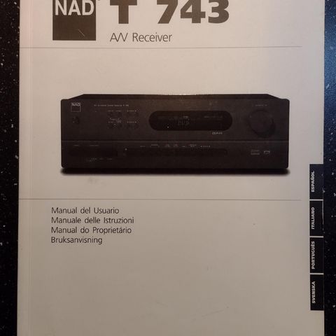 NAD T743 brukermanual