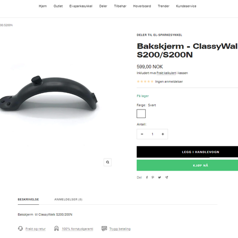 ClassyWalk S200 | ClassyWalk S200N | Bakskjerm | Kraftig