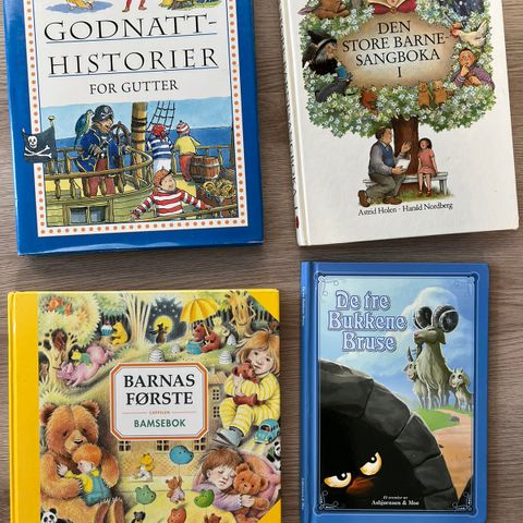 eventyrbøker og sangbøker for barn