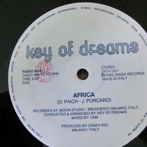 Key of dreams - Africa (EP, Toto cover)