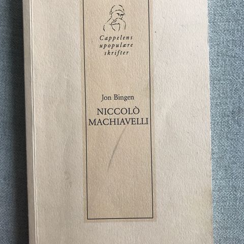 Niccolo Machiavelli av Jon Bingen