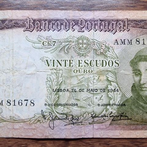 Portugisisk 20 Escudos (1964)