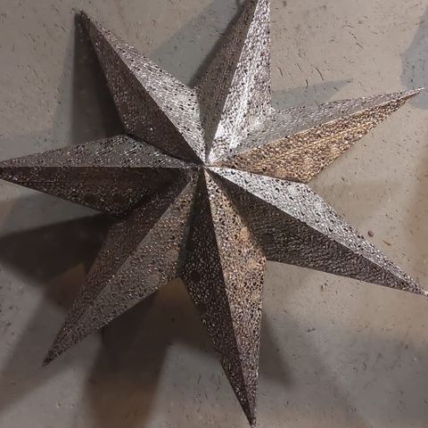 Pynte stjerne metall - dekorasjon