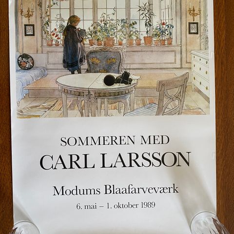 Sommeren med Carl Larsson Plakat. Modums Blaafarveværk 6. mai - 1. oktober 1989