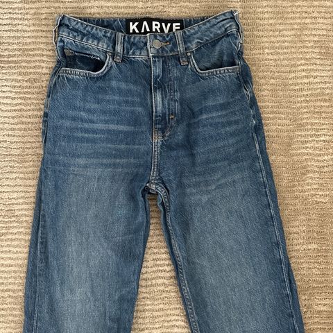Superfine jeans fra Karve str XS- regular straight. God kvalitet!