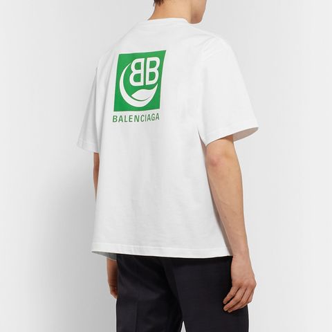 balenciaga oversized logo - print cotton - jersey