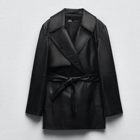 ZARA - Faux leather coat / XS