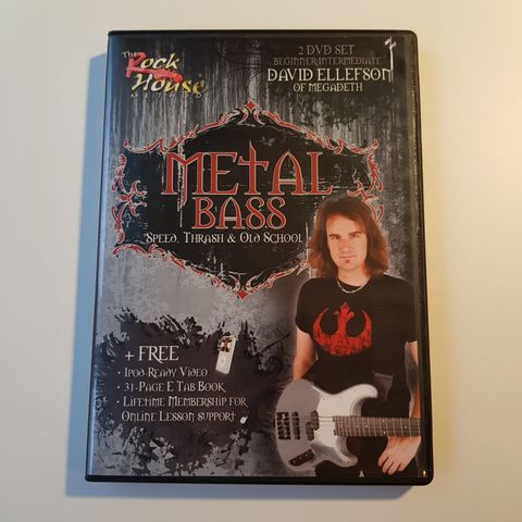 David Ellefson of Megadeth - Metal Bass lessons, DVD, ubrukt, kan sendes