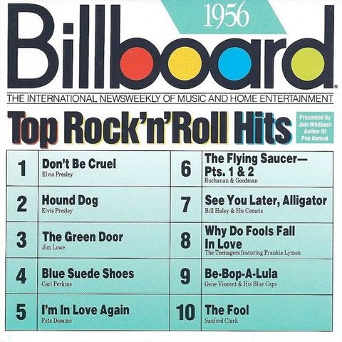 Billboard Top Rock'N'Roll Hits - 1956 (Rhino Records  – R2 70599 CD, Comp 1989)