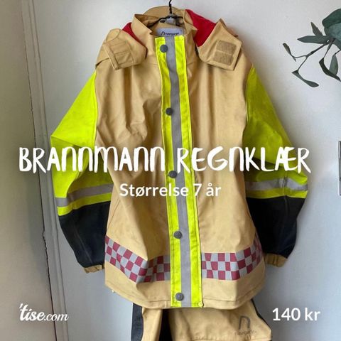 Brannmann regnklær fra Navigare - 7 år