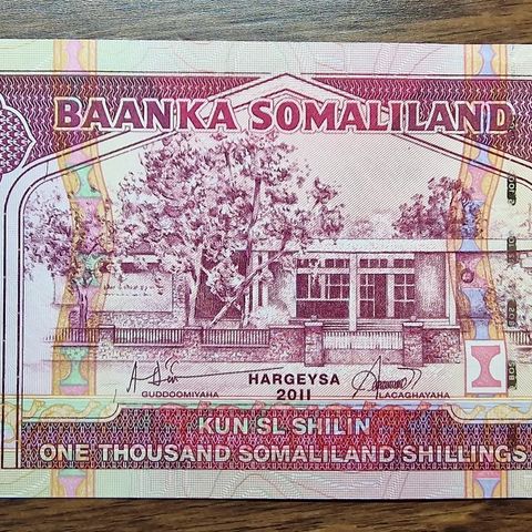 Somaliland 1000 Shillings (2011) UNC Seddel