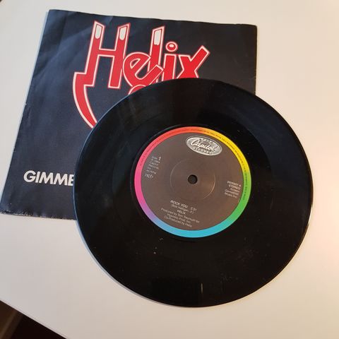 Helix - Rock You - Gimme, Gimme Good Lovin' vinyl singel, kan sendes