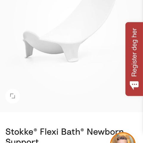 Stokke flexi bad nyfødt sete