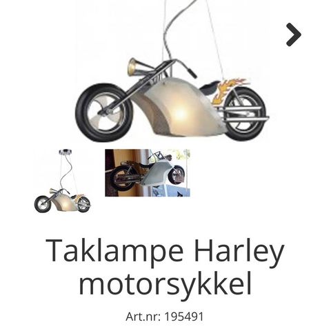 Harley motorsykkel taklamper