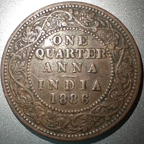 India ¼ anna 1886 NY PRIS