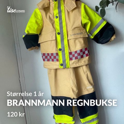 Brannmann regnklær fra Navigare - 1 år