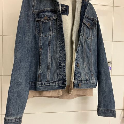 Abercrombie & Fitch denim hoodie jacket