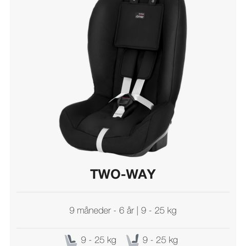 Britax two way leies ut