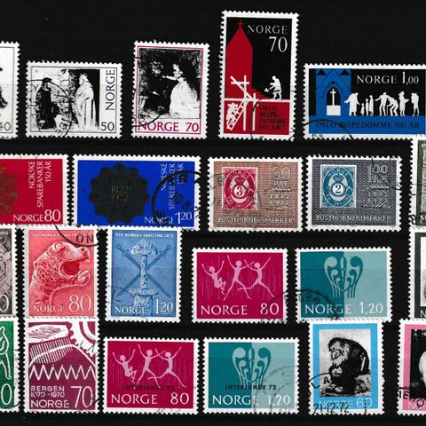 Norge 1970-72 - Lot stemplede frimerker  (N146)