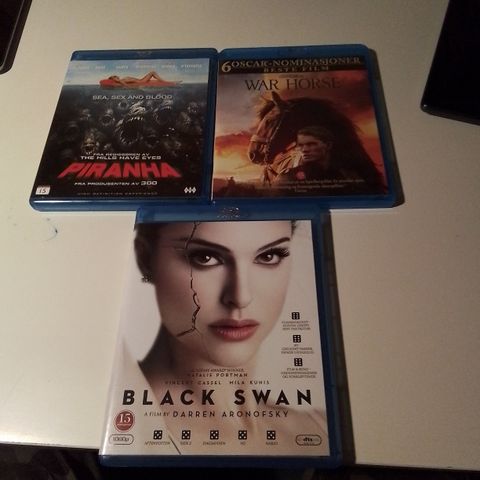 Black Swan - War Horse- In the Valley of Elah- Bank Job - Book of Eli