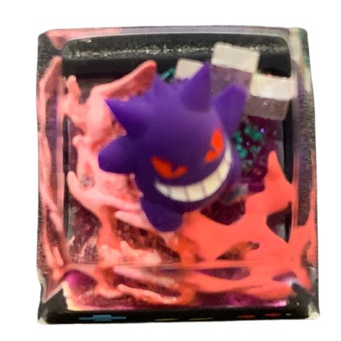 TILBUD! Artisan Resin Keycaps - Gengar - Custom Keycaps - Gaming tastatur