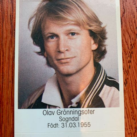 Olav Grønningsæter Sogndal 1984 Fotballkort Fotballklistremerke sjeldent