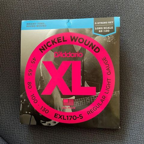 New D'Addario EXL-170-5 Bass Guitar Strings