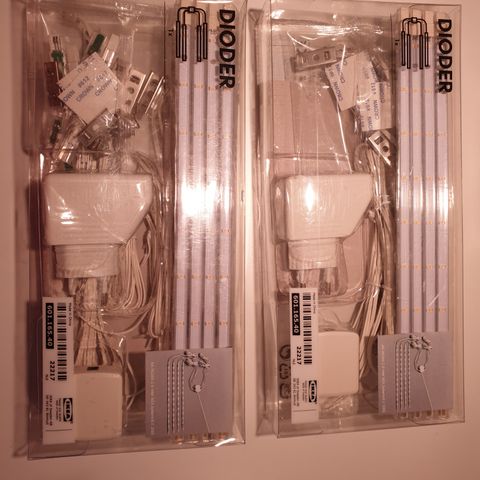 2x IKEA DIODER pakke ( 4 / sett) ny lyslist lampe / 70kr frakt