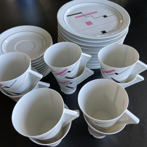 Porsgrund porselen kaffe servise fra designer Poul Jensen