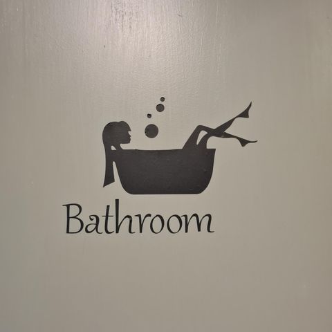 NY wc, bad, baderom, bathroom wallstickers skilt