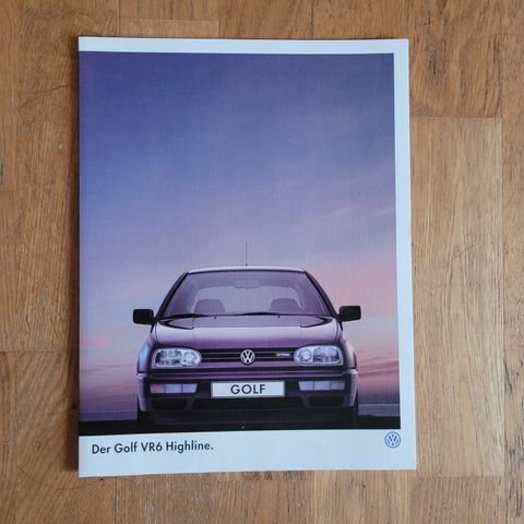 Brosjyre VW Golf VR6 Highline 1997