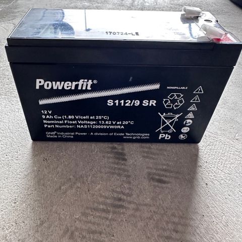 Powerfit S112/9SR batteri