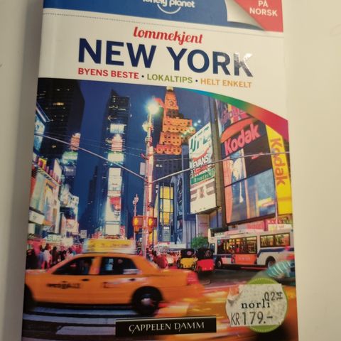 Lonely Planet lommekjent New York guide bok