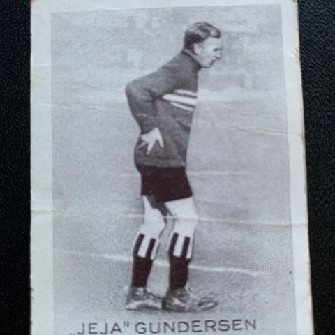 Einar Jeja Gundersen Odd Grenland Norge 1920/1930 fotballkort selges